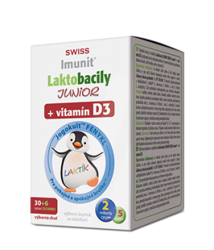 Laktobacily JUNIOR SWISS Imunit® + vitamín D3