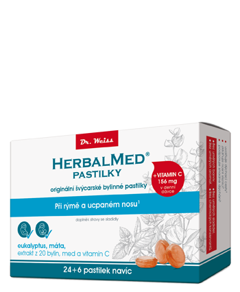 HerbalMed pastilky Eukalyptus + máta + vit.C