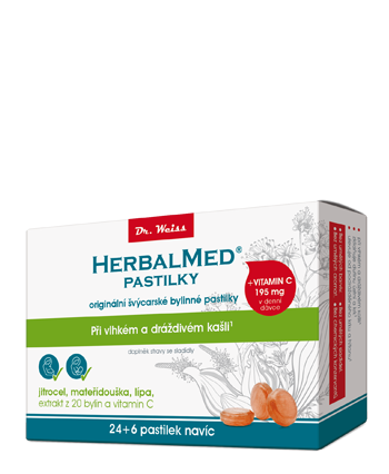 HerbalMed pastilky Jitrocel + mateřídouška + lípa + vit.C