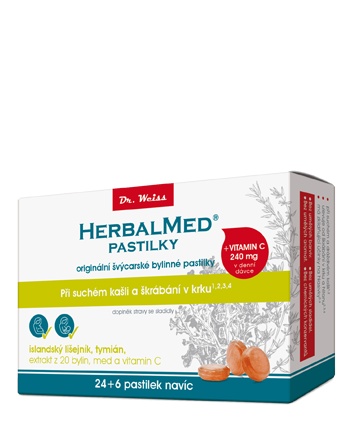 HerbalMed pastilky Isl.lišejník + tymián + med + vit. C